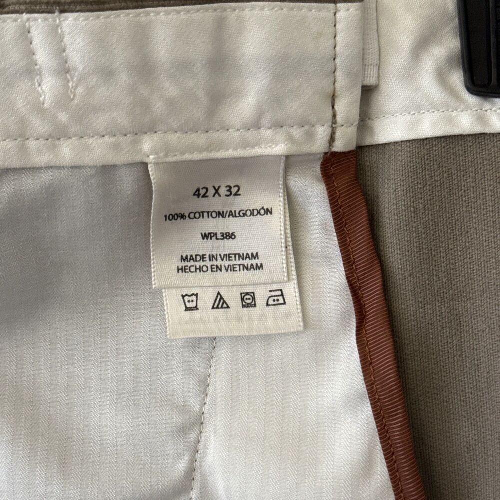 Haggar Corduroy Pants Mens 40x31 (Tag 42) Tan Expandable Waist WPL 386 - Picture 11 of 12